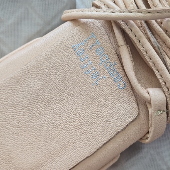 Jeffrey Campbell Elegant Lace Up Strappy Tan Women Boho Bohemian Sandals Summer - Picture 2 of 6